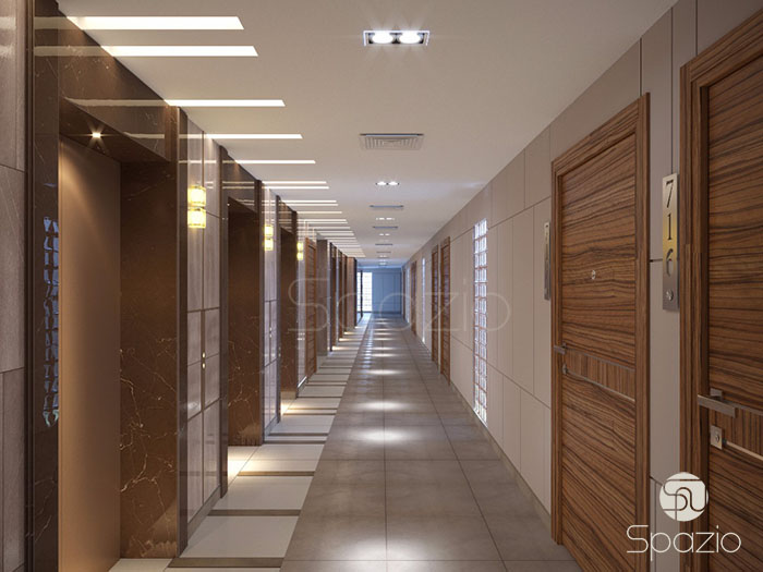 hall interior design for apartment building in Dubai