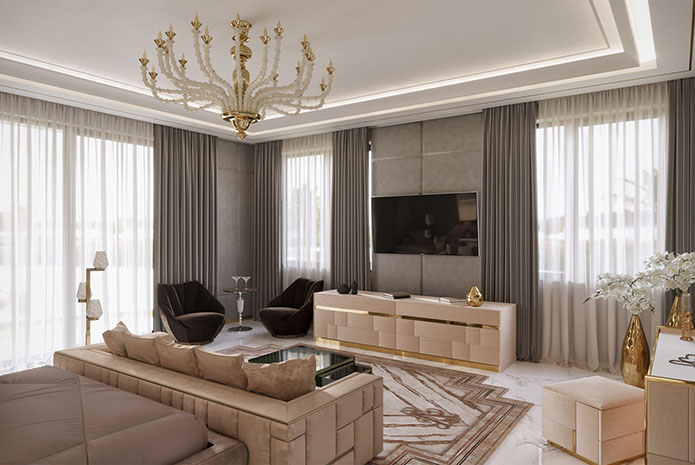 bedroom interior decor is created by Spazio