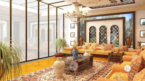 Arabesque style living space.
