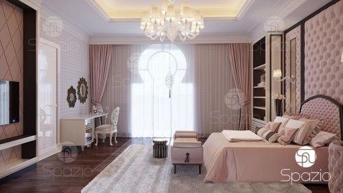 Fancy Bedroom Contemporary Interior in Dubai
